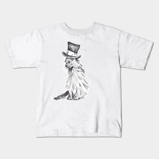 Black Cat in Hat Kids T-Shirt